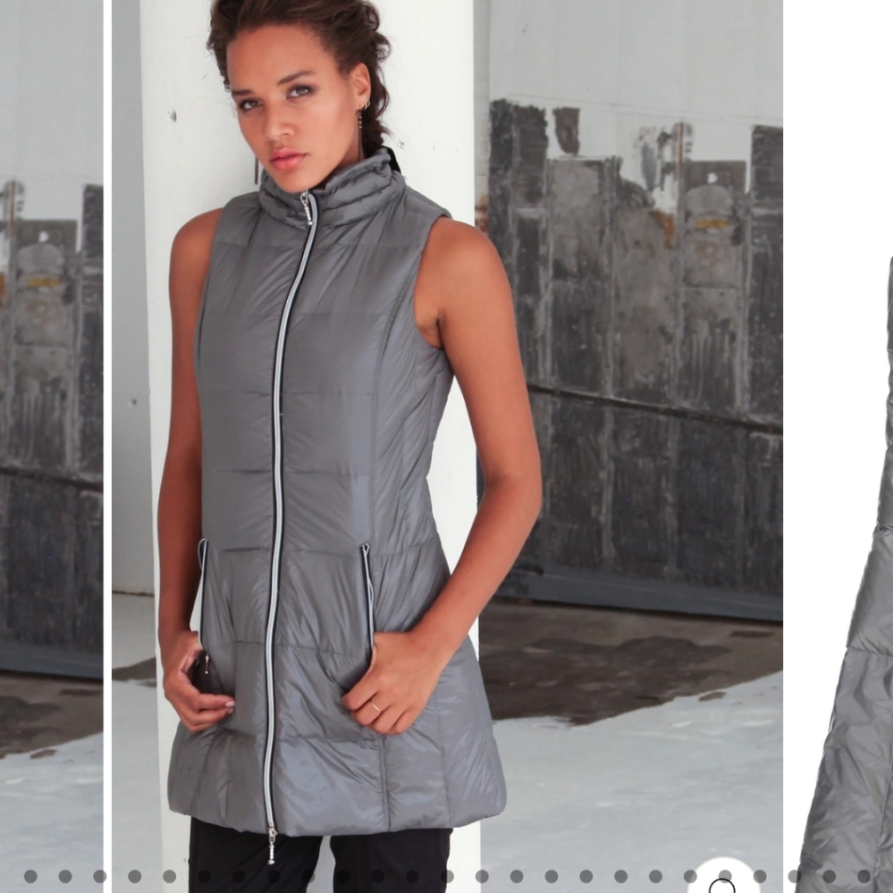 NWT- Long Nylon Down Vest